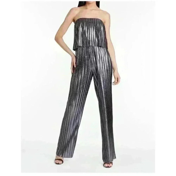 New Amanda Uprichard collina jumpsuit pantsuit in GUNMETAL Size Extra Large XL - Picture 4 of 14